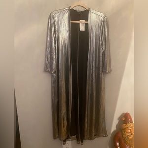 NWT Torrid Silver Kimono / Shrug Size 0 / 0X
